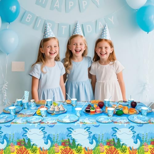 KEFAN Blue Axolotl Party Decorations Set for 20 Guests