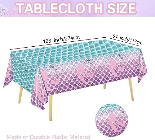 122Pcs Mermaid Party Decor Set for 24 Guests