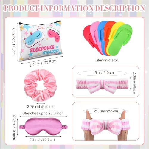 30 Pcs Girls Sleepover Party Supplies Set - Spa Favors