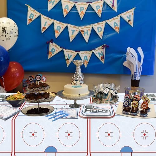 Hockey Birthday Tableware Set - 81Pcs for Kids Fans