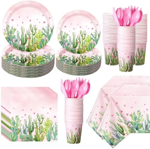 Cactus Party Decorations 170 Pcs for 24 Guests