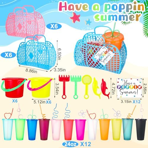 Summer Beach Party Favors for Kids 73 Pcs Multi-Item Set