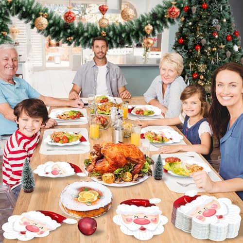 Santa Claus Xmas Plates 80 Count 105x7 Disposable