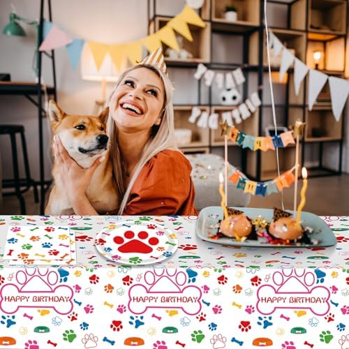 Dog Birthday Party Supplies Set of 20 with 41 Pcs Tableware