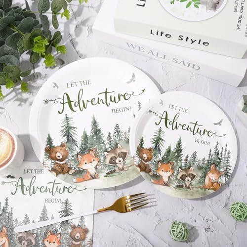 Whaline Adventure Awaits 72Pcs Party Tableware Set