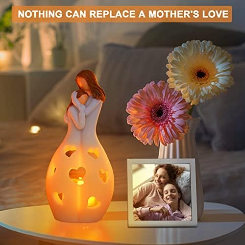 Impouo Heart Shaped Flameless Candle Holder Set