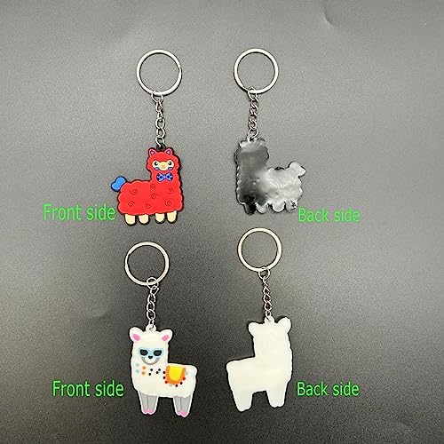 JZK 32 Pcs Cute Alpaca Keyring Set for Kids