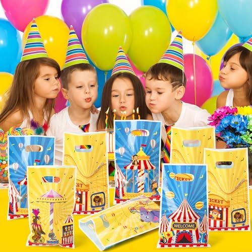 Carnival Circus Party Favor Bags 150Pcs Animal Themed Treat Gift Bags