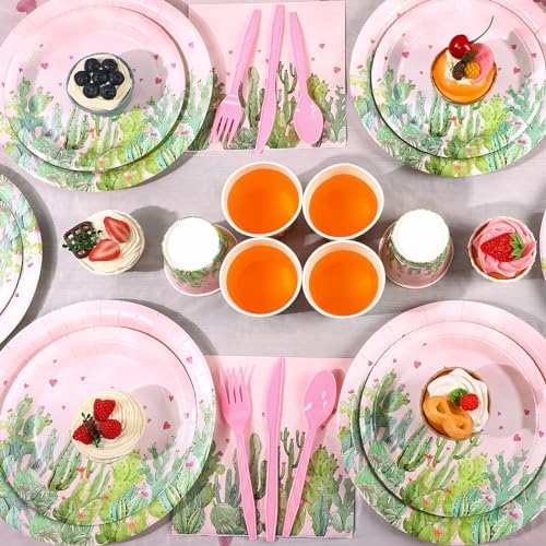 Cactus Party Decorations 170 Pcs for 24 Guests