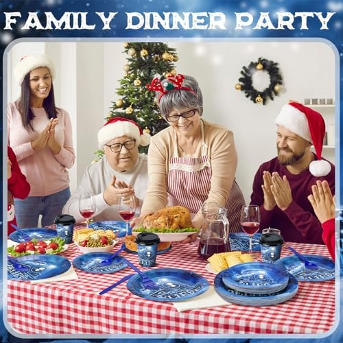 25 Pack Polar Train Christmas Plates PartyWare