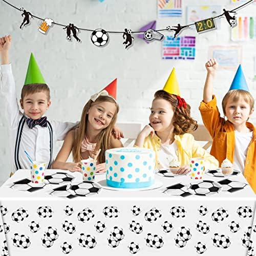 OULUN Soccer Party Tableware Set 16 Plates Napkins Tablecloth