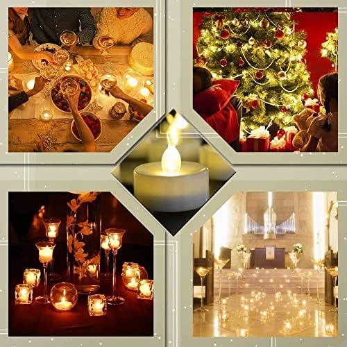 PILLOBOX Flameless Tea Lights 24 Pack LED Candles