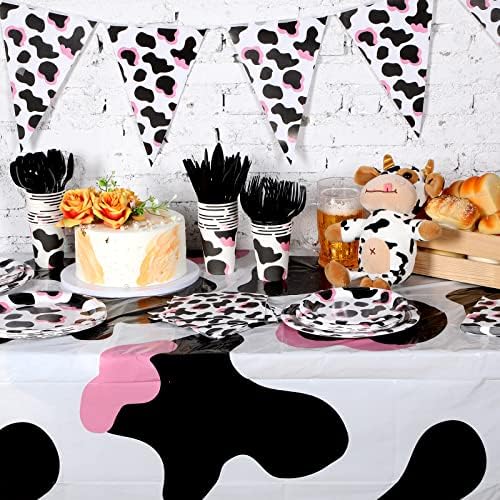 171 Pcs Pink Cow Theme Party Supplies Set