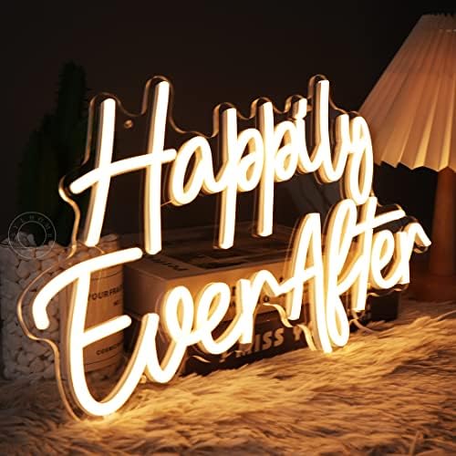 SYLHOME Happily Ever After LED Neon Light Sign Decor
