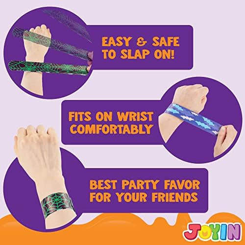 JOYIN 120 Halloween Slap Bracelets for Kids