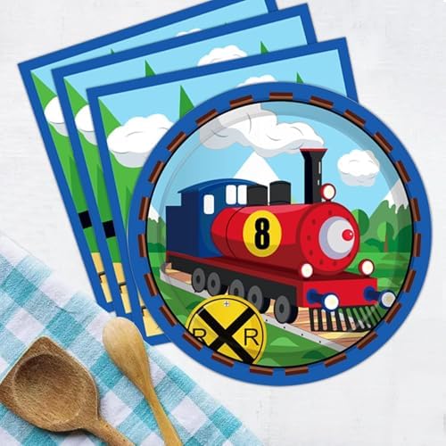Train Party Decorations 16 Guests Set