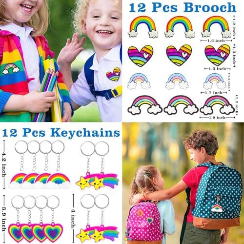 Leesgel 156pc Rainbow Party Favors for Kids