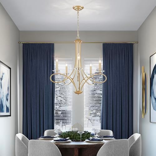 Saint Mossi 5-Lights Gold Chandelier with Adjustable Chain