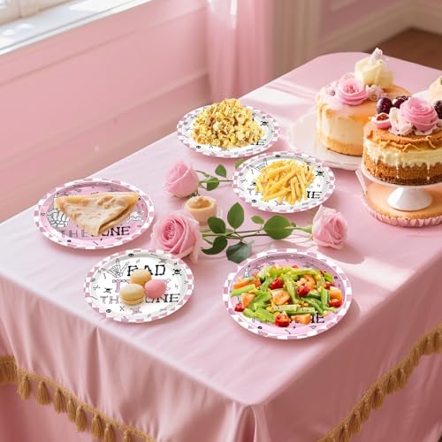 180pcs Bad Two The Bone Party Plates Set for 60 Guests