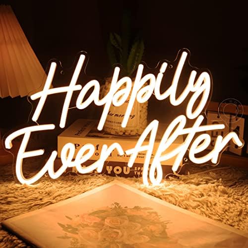 SYLHOME Happily Ever After LED Neon Light Sign Decor