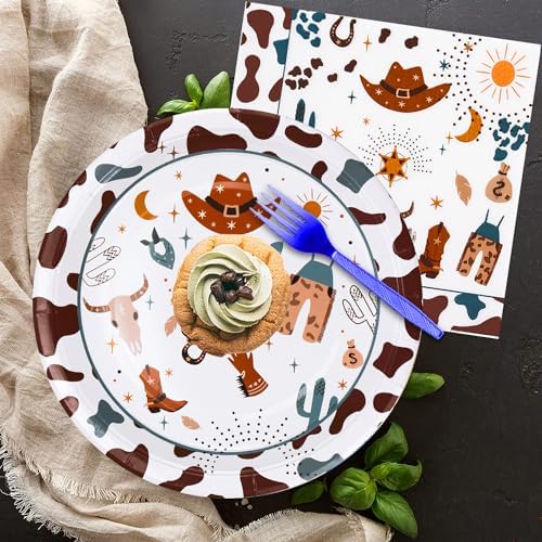 Western Cowboy Party Decorations Tableware Set for 24