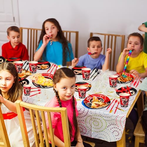 Gejoy 96 Pcs Ninja Birthday Party Tableware Kit