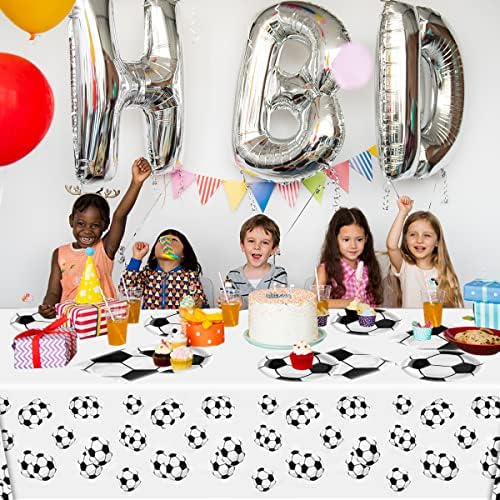 OULUN Soccer Party Tableware Set 16 Plates Napkins Tablecloth