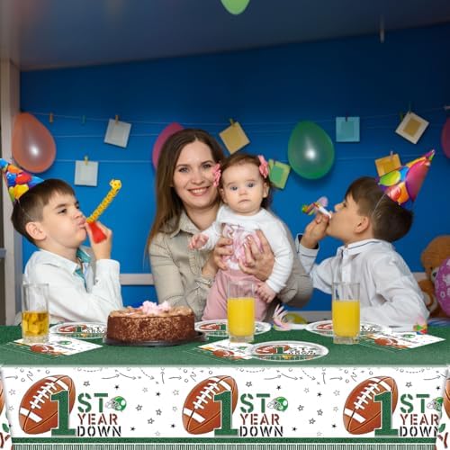 Football 1st Birthday Party Tableware Set 20 Plates 20 Napkins Tablecloth