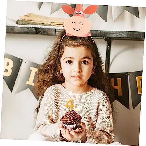 Toyvian 5pcs Animal Theme Birthday Hats for Kids Parties