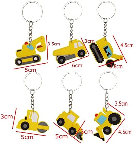 JZK 30pcs Silicone Car Keyrings Kids Party Favors