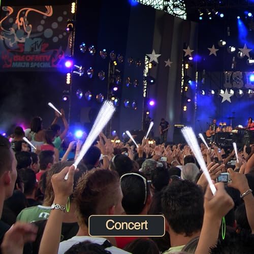 100Pcs White Fiber Optic Wands Wedding Send Off Lights