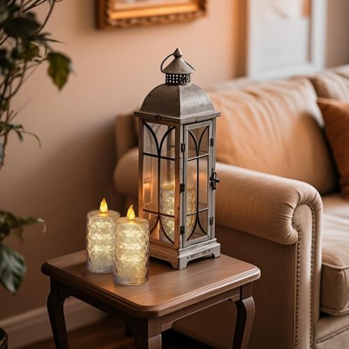 Homemory Flameless Candles with Timer 2 Pcs