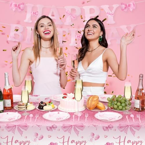 Breling Pink Bow Party Set for 24 Guests