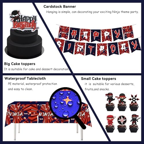 Ninja Themed Birthday Party Supplies Set