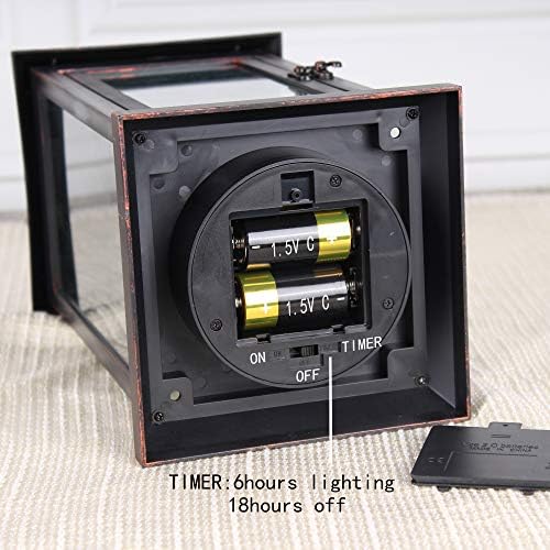 Flameless LED Candle Lantern Timer Function Outdoor Indoor Use