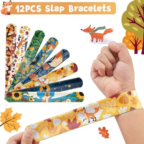 110Pcs Fox Party Favor Set with Keychains and Tattoos
