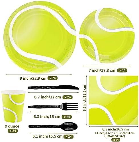 Durony 169 Piece Tennis Party Tableware Set