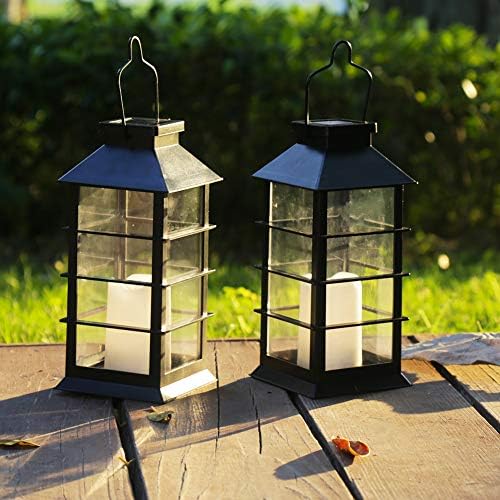 2 Pack Waterproof LED Hanging Lanterns for Yard Decor