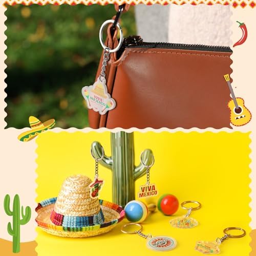 36 Pcs Viva Mexico Keychain Acrylic Bulk Set 9 Styles