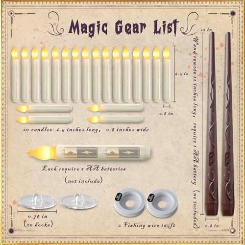 Homemory 20 Piece Floating Candles with Remote Control