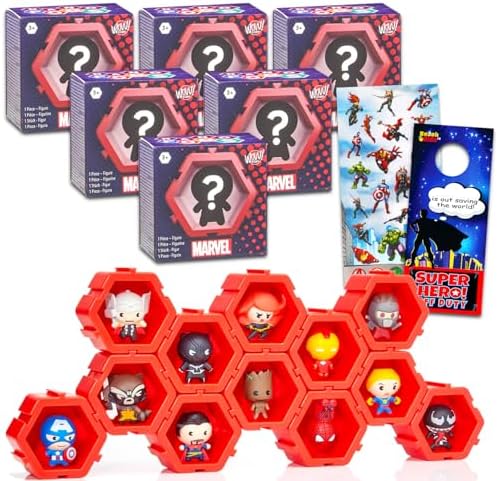 Avengers Blind Box Party Favors Set - 6 Nano Pods Mystery Figures