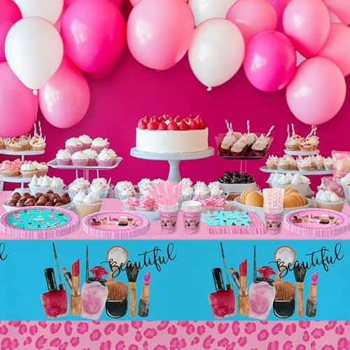 HIPVVILD Spa Party Tableware Set for Girls 24 Pieces