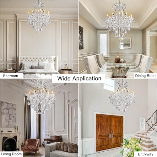 BEIRIO 12-Light K9 Crystal Chandelier Luxury Modern