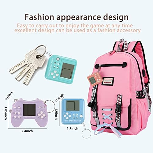 DJMUMU 18Pcs Mini Game Party Favors Keychains for Kids