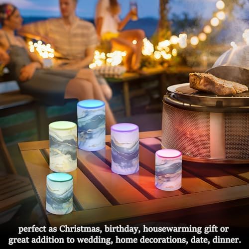 BOENLE Flameless Candles with Remote Timer Set of 2