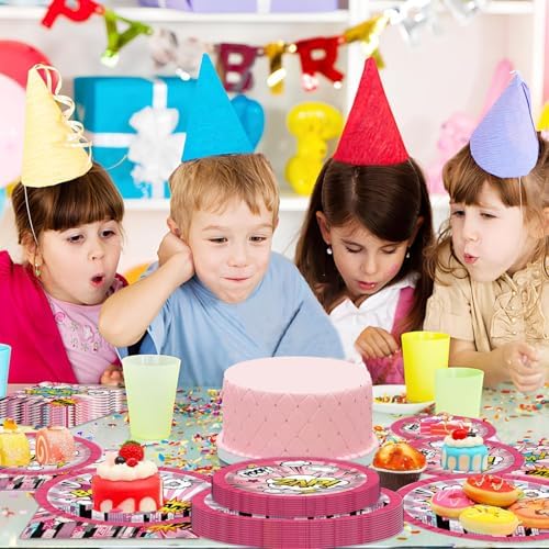 52 Pcs Superhero Party Plates and Napkins Set for 16 Guests