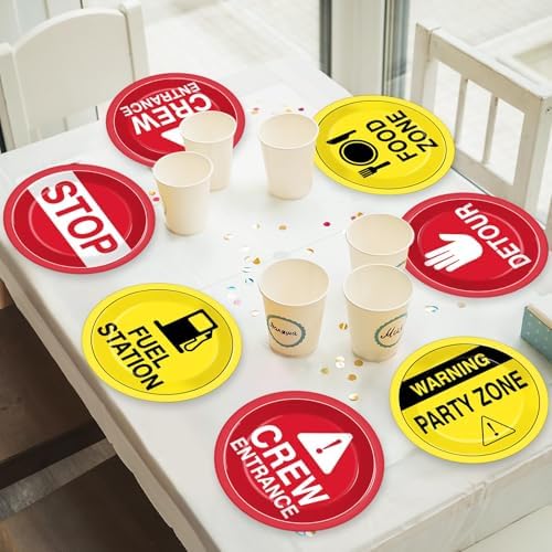 60pcs Construction Paper Plates for Birthday Party Decorations