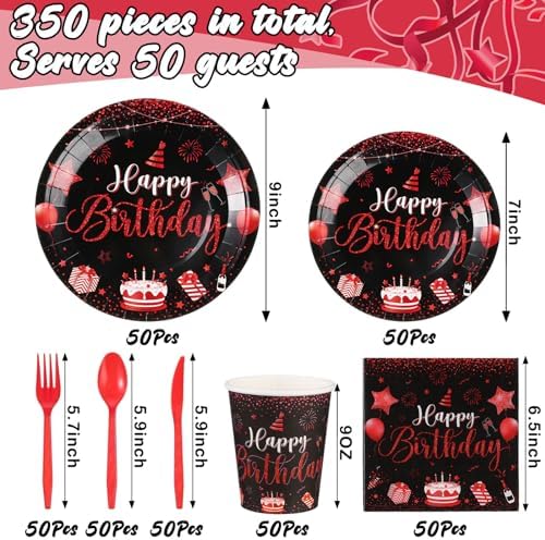 Vesici 350 Pcs Birthday Party Tableware Set