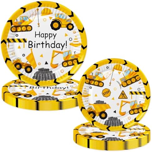 Letromp 118 Pcs Construction Birthday Party Decorations Set