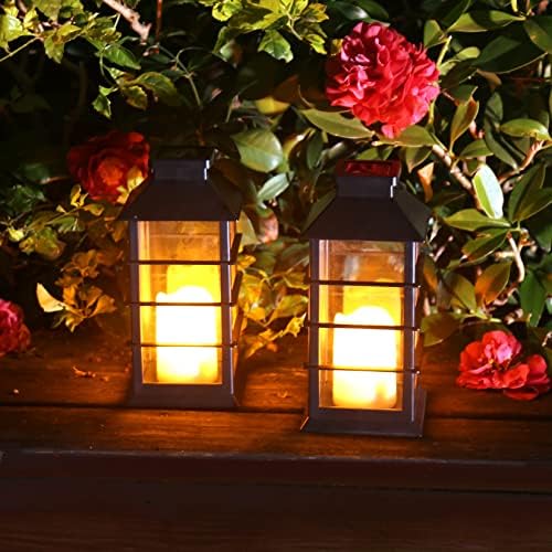 2 Pack Waterproof LED Hanging Lanterns for Yard Decor